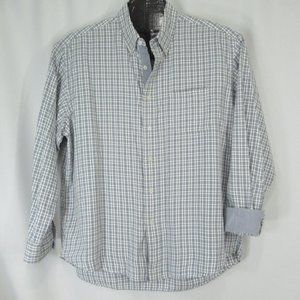 Pendleton XL Shirt Oxford Cloth Plaid Mens Button Down Long Sleeve Blue White